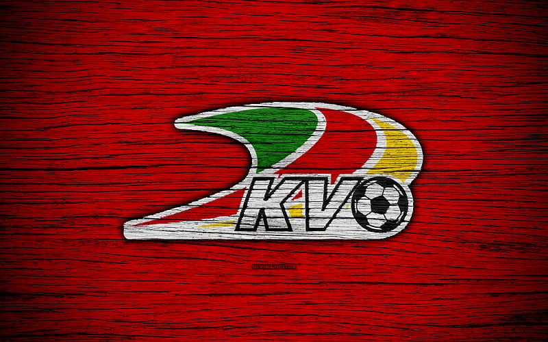 Oostende FC logo, Jupiler Pro League, wooden texture, KV Oostende, Belgium, soccer, Belgian First Division A, football, FC Oostende, HD wallpaper