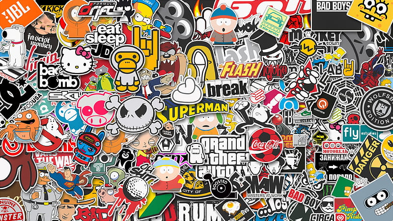 Stickers Style, stickers, artist, games, art, digital-art, HD wallpaper