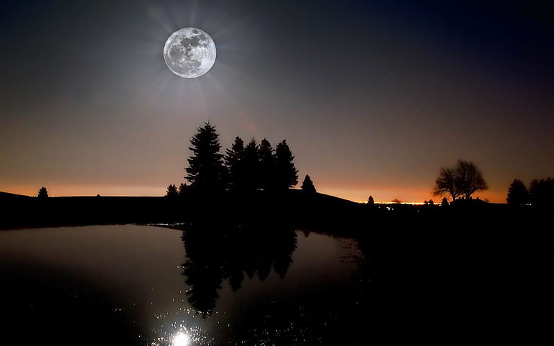 moon light-Natural landscape, HD wallpaper