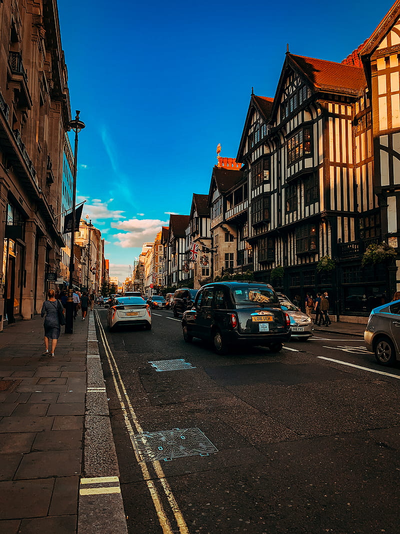 London sunset , carros, city, town, cities, new, skyline, street, sunset, turbo, urban, HD phone wallpaper