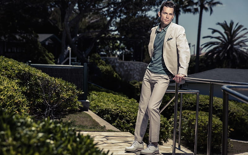 Matt Bomer, American actor, beige male suit, handsome man, HD wallpaper