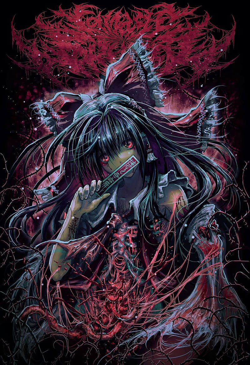 Deathcore anime girl, cool, HD phone wallpaper