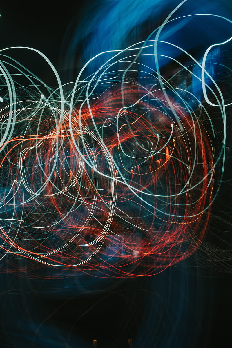lines, light, long exposure, blur, abstraction, HD phone wallpaper