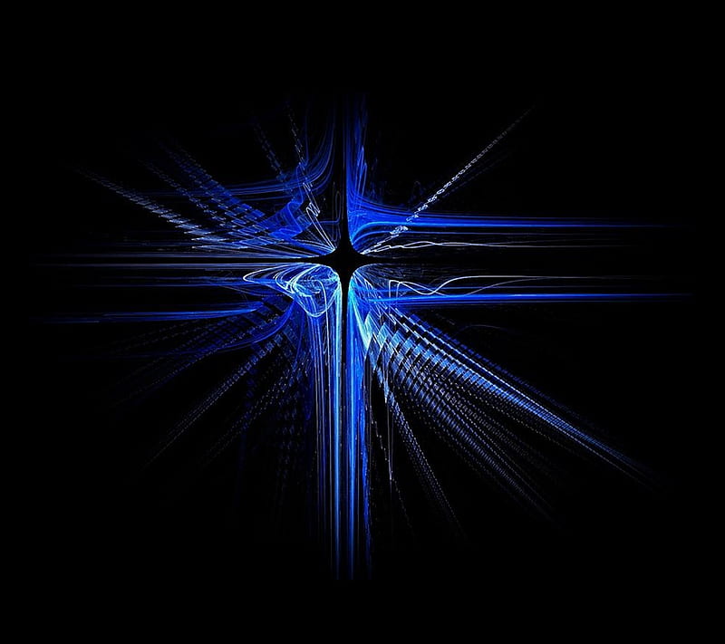 Lasser Cross, art, blue, cross, digital, laser, HD wallpaper