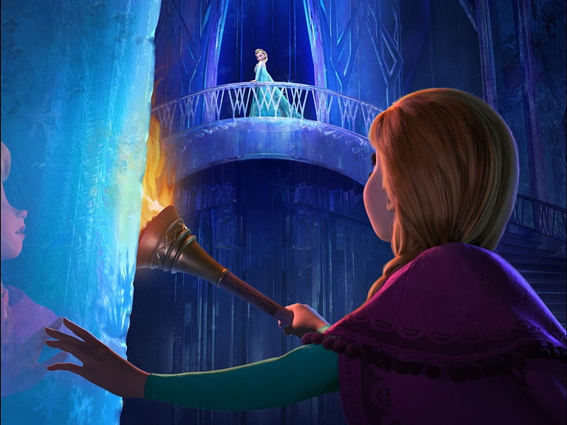 Frozen (2013), movie, winter, fantasy, girl, ice, frozen, princess, pink, disney, blue, HD wallpaper