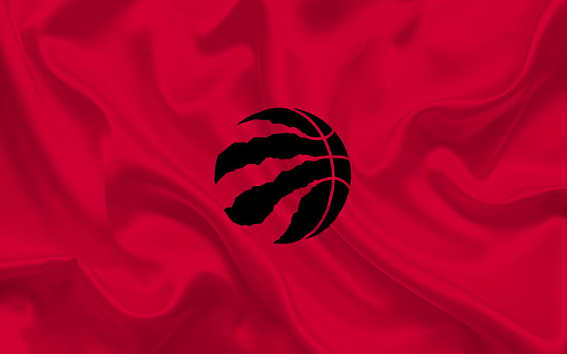 basketball, Toronto Raptors, Basketball club, NBA, Toronto, Canada, Toronto Raptors emblem, logo, red silk, HD wallpaper