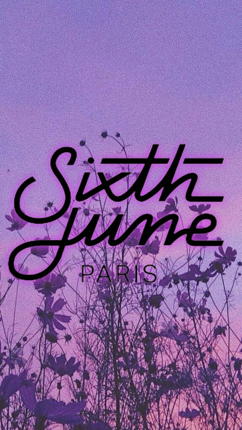 Aesthetic Sixth June, bad, bad mood, logo, marque, mood, paris, purple, sixth june, HD phone wallpaper