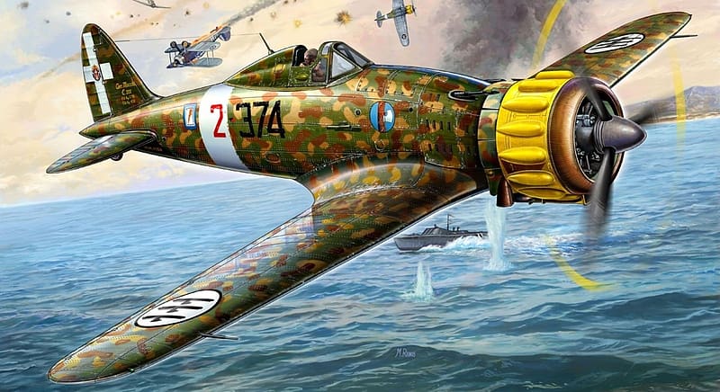 Macchi MC-200 Saetta Art, Italian Air Force, Macchi MC 200 Saetta, Artwork, World War Two Aircraft, Art, World War Two, HD wallpaper