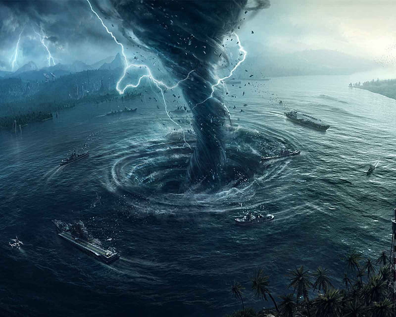 Cyclone, water, HD wallpaper
