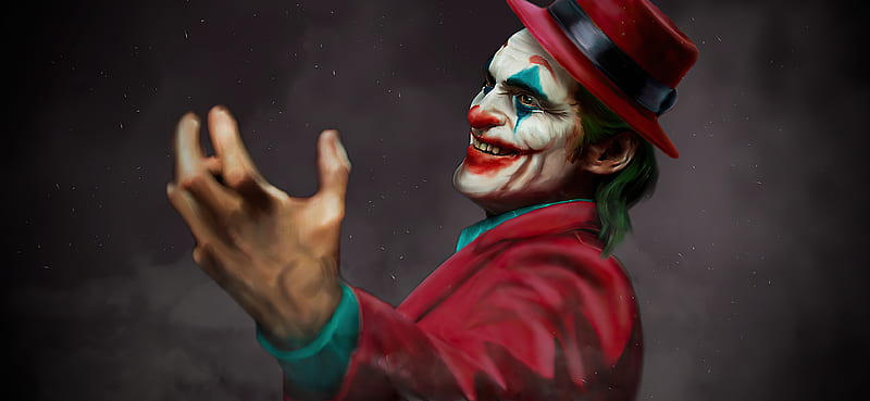 Joker With Cap , joker, superheroes, artwork, artist, artstation, HD wallpaper