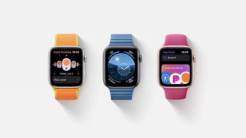 watchOS 6, interface, GUI, Apple Watch Series 4, WWDC 2019, HD wallpaper