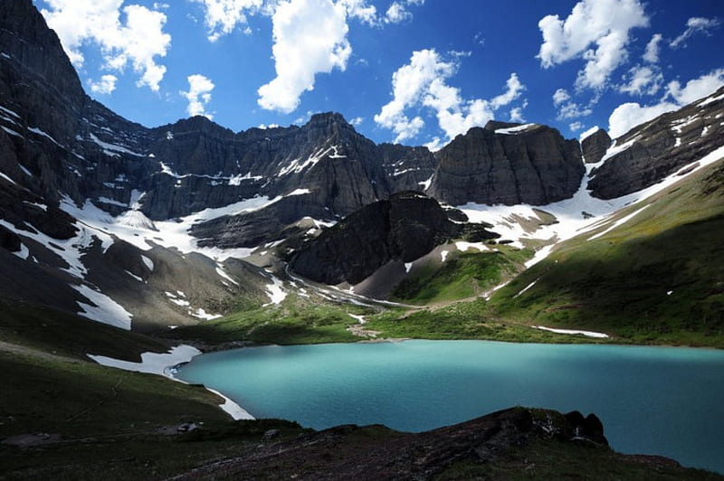 Cracker Lake, mountain, cool, nature, fun, lake, HD wallpaper