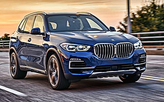 2019, BMW X5, exterior, new blue X5, luxury SUV, xDrive40i, German cars, BMW, HD wallpaper