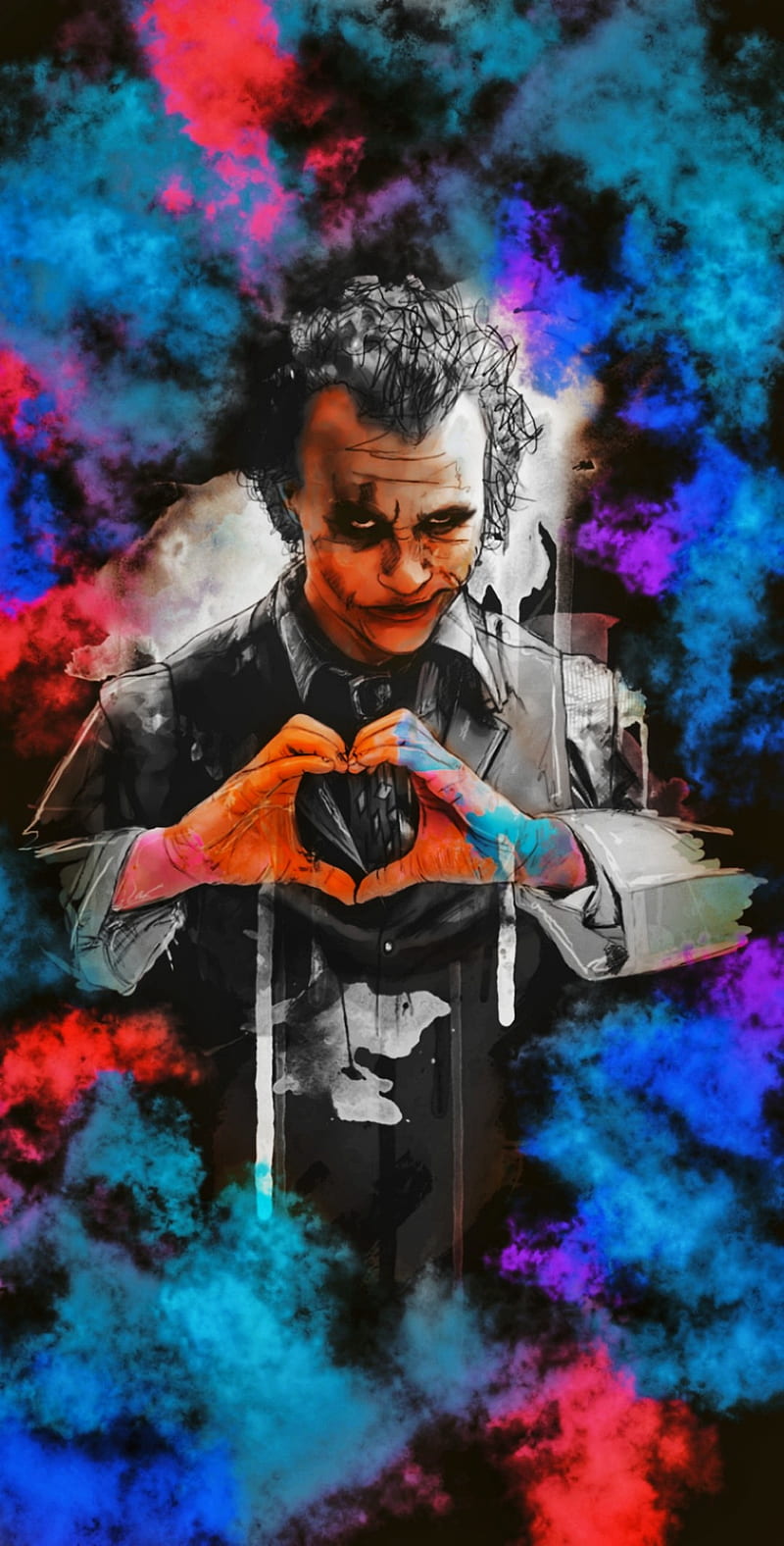 Joker3, art, dc, joker, lock, love, screen, serious, HD phone wallpaper