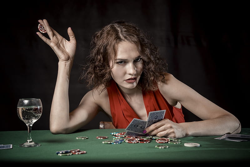 Women, Mood, Card Game, Casino, Girl, HD wallpaper