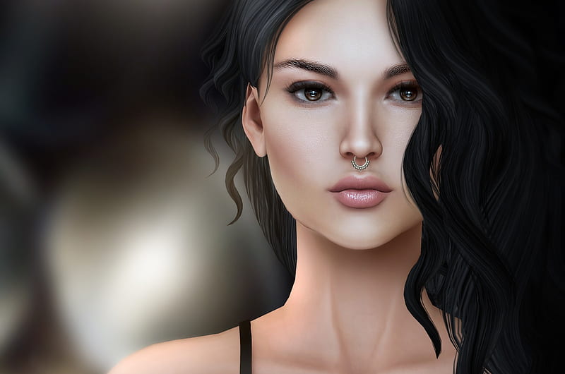 Beauty Brunette Fantasy Luminos Girl Rendering Face Woman Hd Wallpaper Peakpx 