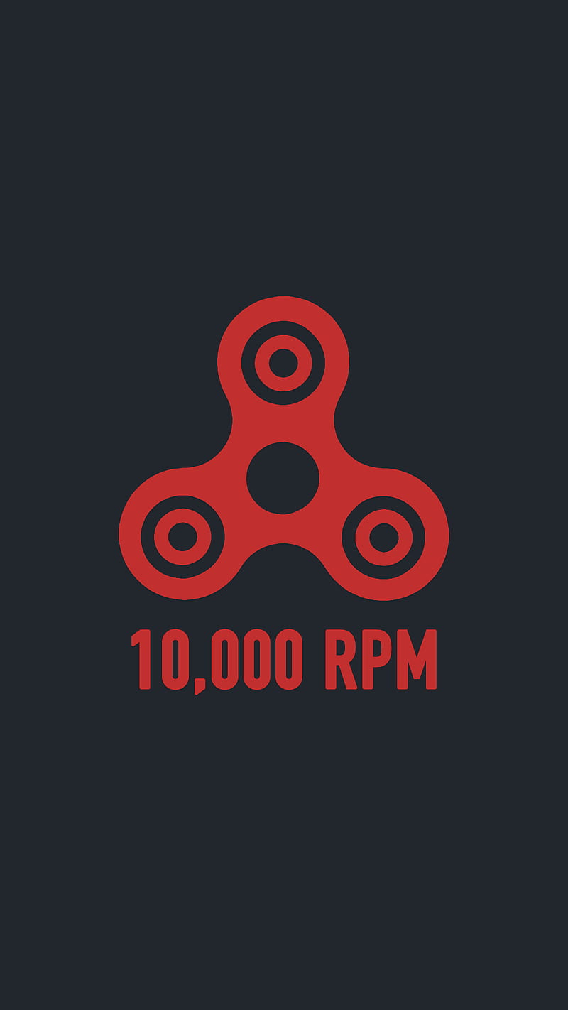 10000 RPM Spinner, black, fast, fidget, red, rpm, spinner, toy, HD phone wallpaper