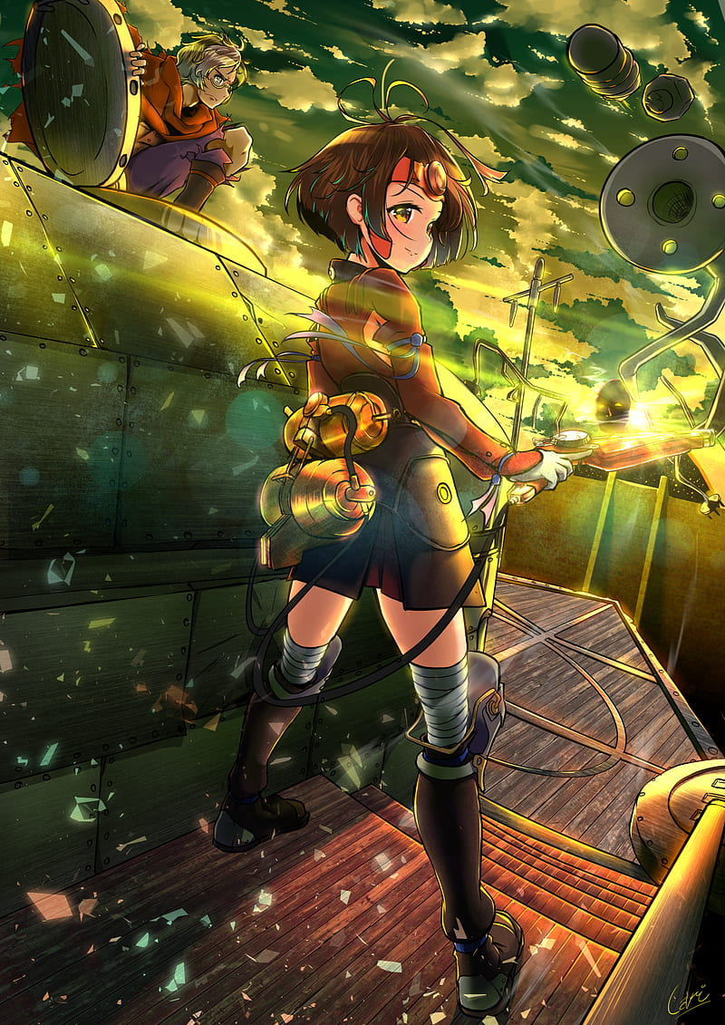 Anime picture koutetsujou no kabaneri horobi (kabaneri) sonellion  (clockwork-cadaver) single tall image short hair 716x900 4…