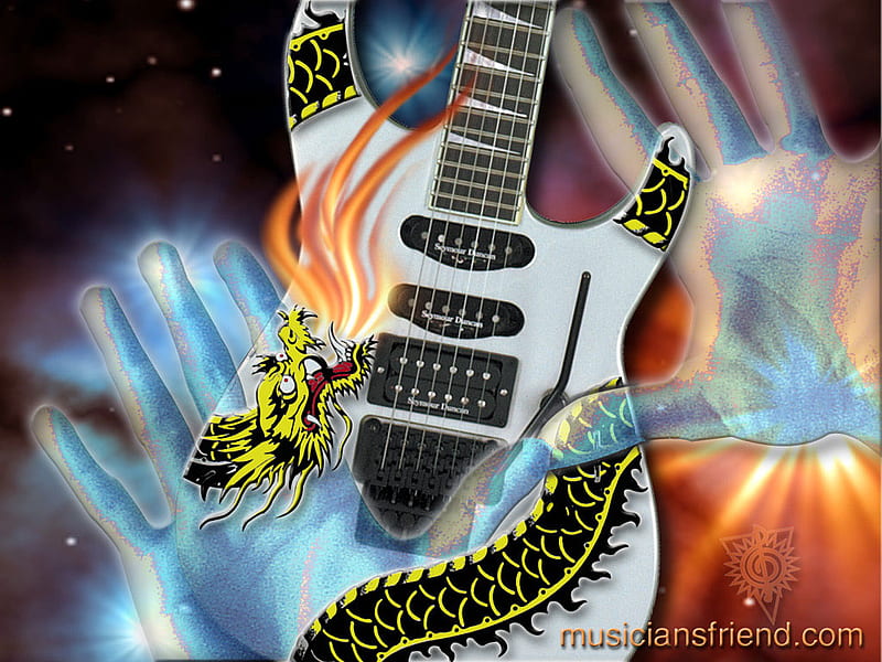 Dragón guitarra, guitarra, dragón, Fondo de pantalla HD | Peakpx