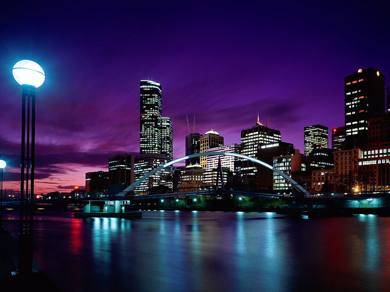 Melbourne Hotels , ju, cityscape, australia, sunset, melbourne, HD wallpaper