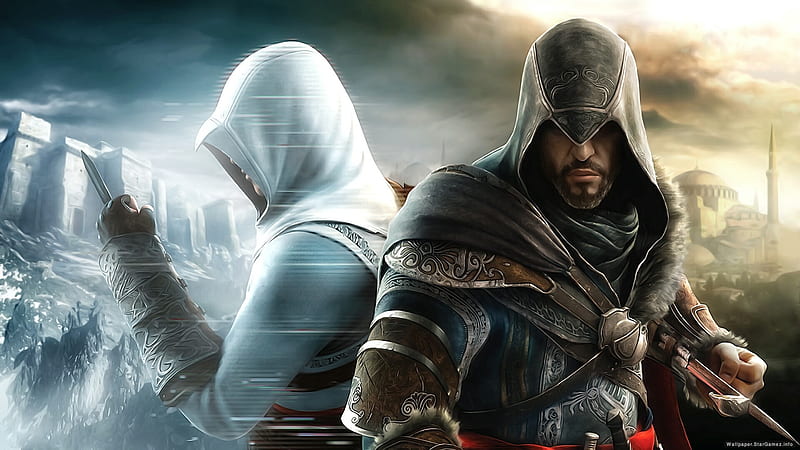 Assassins Creed Revelations, altair, ezio, assassins creed, ac, HD wallpaper