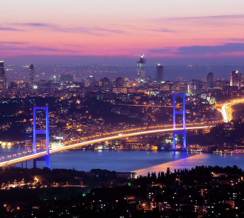 Istanbul Kopru, bogaz, istanbul, turkey, turkiye, HD wallpaper