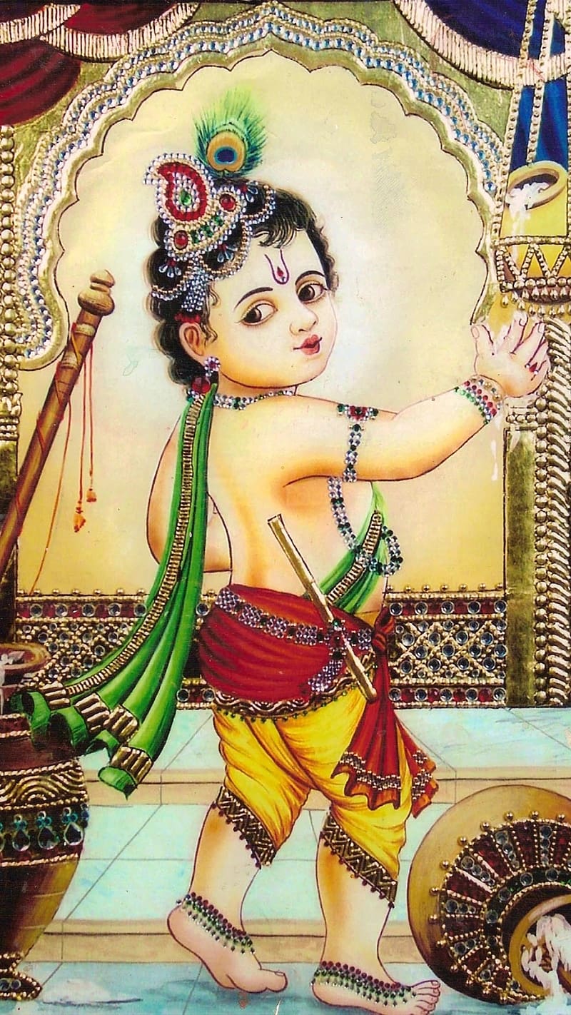 MakhanChor Shri Krishna Ji Ke, shri krishna ji ke, bhakti, HD phone  wallpaper | Peakpx