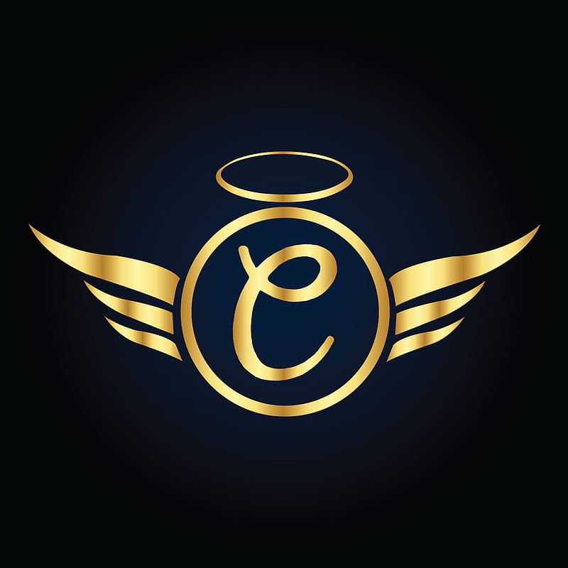 C letter wings, c letter, logo, HD phone wallpaper