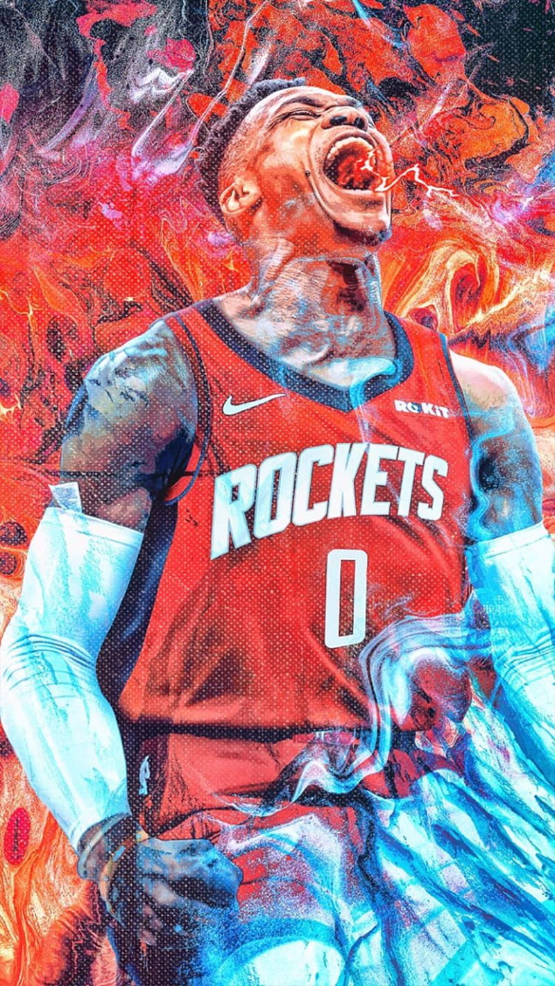 Russell Westbrook, basketball, rockets, esports, HD phone wallpaper