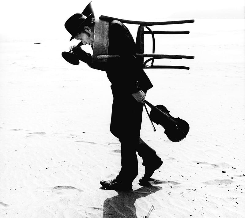 Tom Waits, black and white, music, HD wallpaper