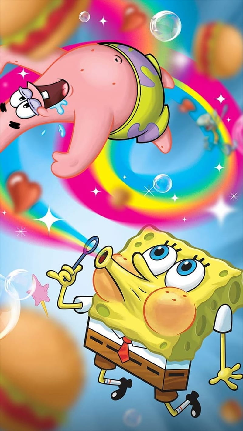 Spongebob Multicolor, bob, crabs, esponja, mobile , mr, nickelodeon, HD phone wallpaper