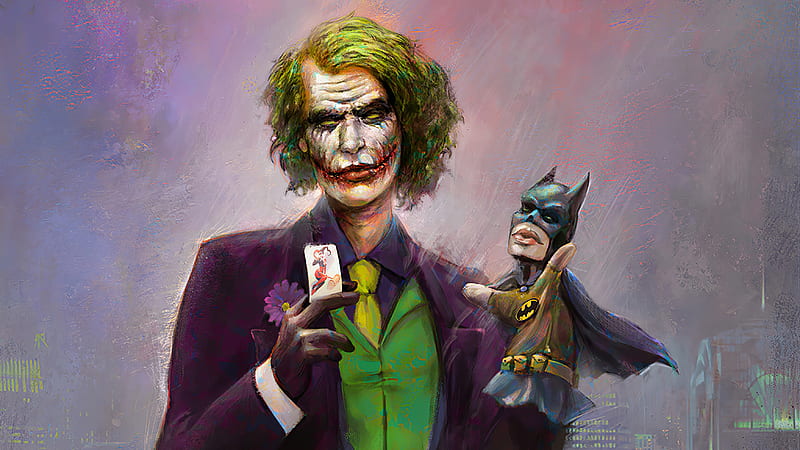 Joker Bat Puppet, joker, batman, superheroes, artwork, artstation, HD wallpaper