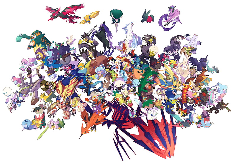 Pokémon, Scorbunny (Pokémon), Raboot (Pokémon), Cinderace (Pokémon), Sobble (Pokémon), Grookey (Pokémon), Yamper (Pokémon), Sirfetch'd (Pokémon), Inteleon (Pokémon), Dracovish (Pokémon), Zarude (Pokémon), Alcremie (Pokémon), Corviknight (Pokémon), Zamazenta (Pokémon), Zacian (Pokémon), Galarian Meowth, HD wallpaper