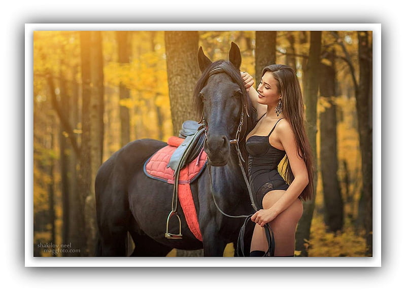 Sexy girl and beauty horse, girls, horse, sexy, women, HD wallpaper | Peakpx