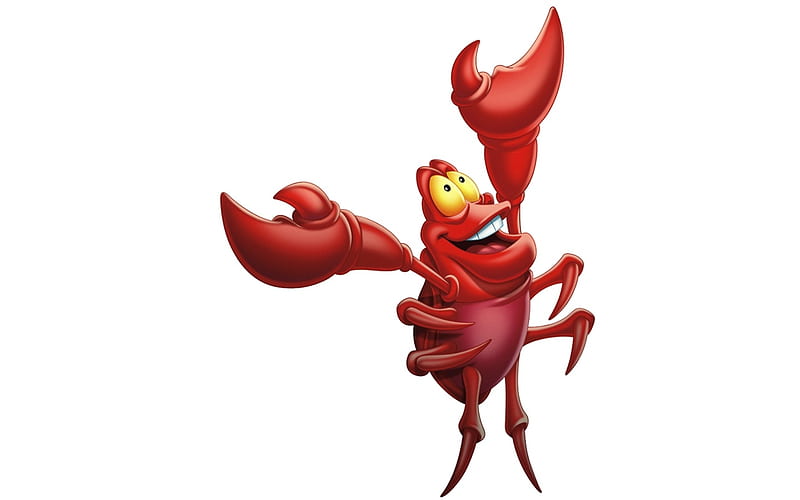 Sebastian, red, fantasy, child, funny, crab, disney, HD wallpaper