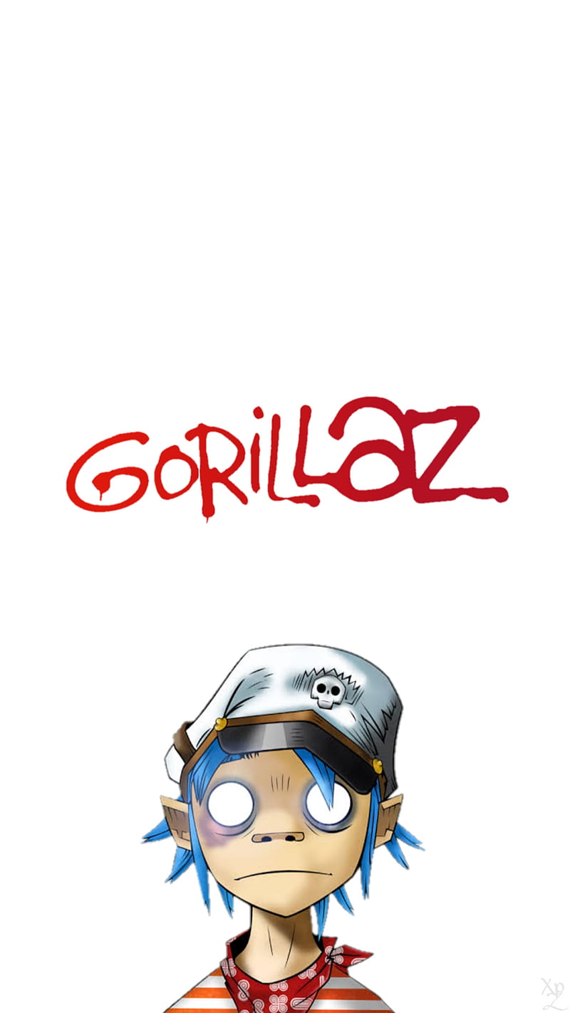 2D white, gorillaz, HD phone wallpaper