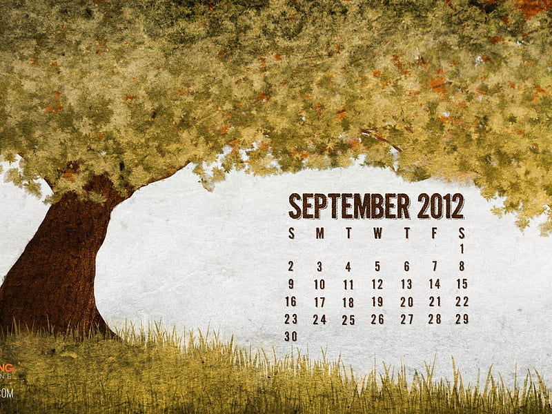 early fall-September 2012 calendar, HD wallpaper
