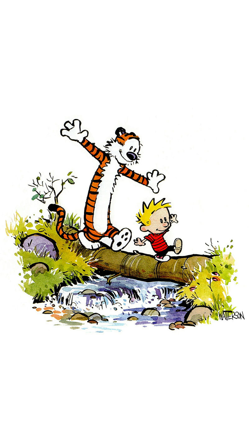 Calvin and Hobbes, calvin, comics, friends, hike, hobbes, stream,  watterson, HD phone wallpaper | Peakpx