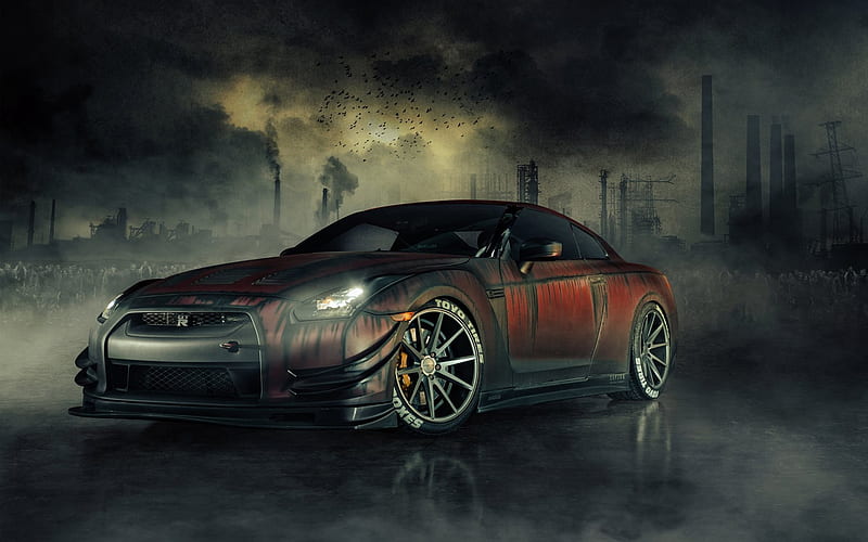Nissan GT-R, Zombie Killer, tuning, R35, supercars, Nissan, HD wallpaper