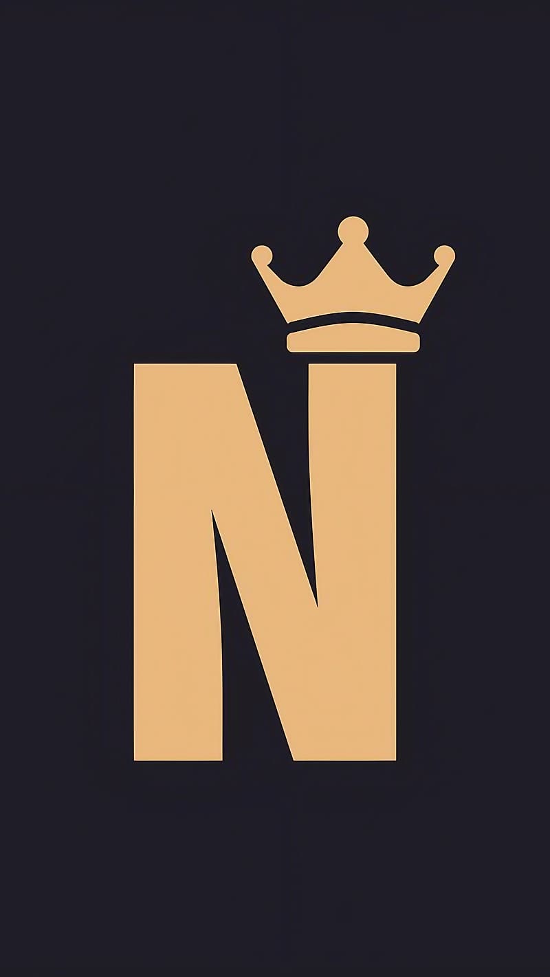 N Letter Design, Crown Design, n alphabet, HD phone wallpaper