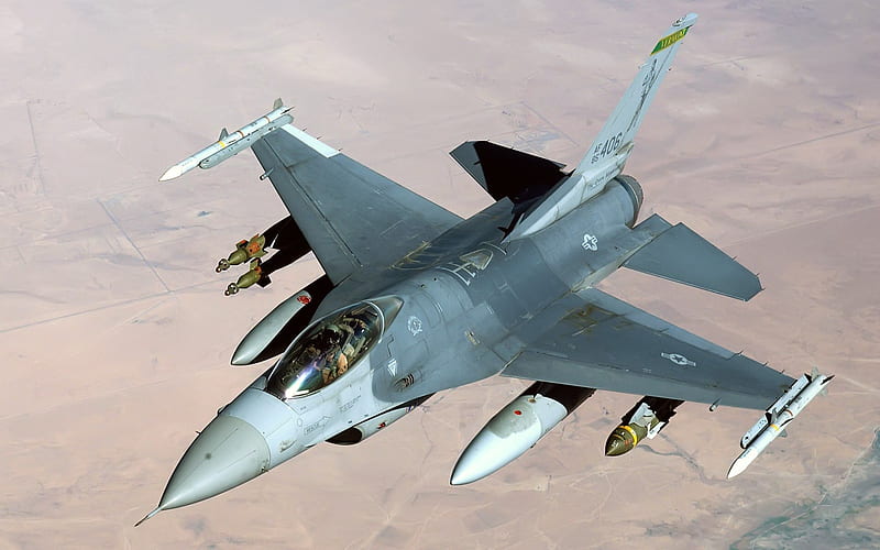 F-16 Fighting Falcon Air Base Iraq-military aircraft, HD wallpaper