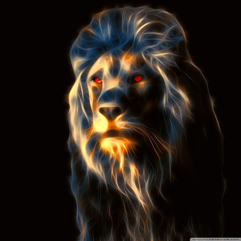 Lion Fire, Lightning Lion, HD phone wallpaper
