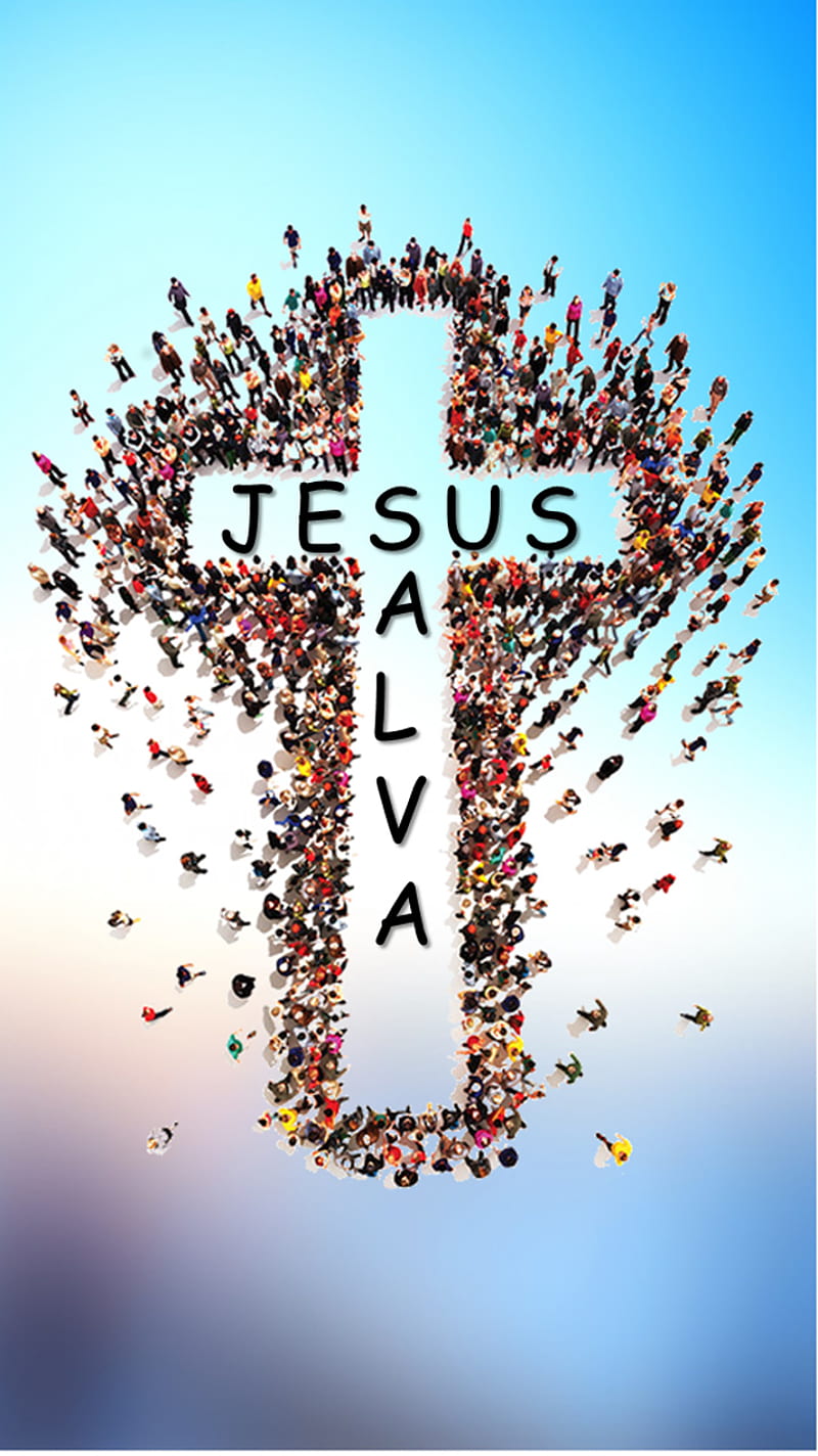 Jesus salva, cristo, cruz, HD phone wallpaper