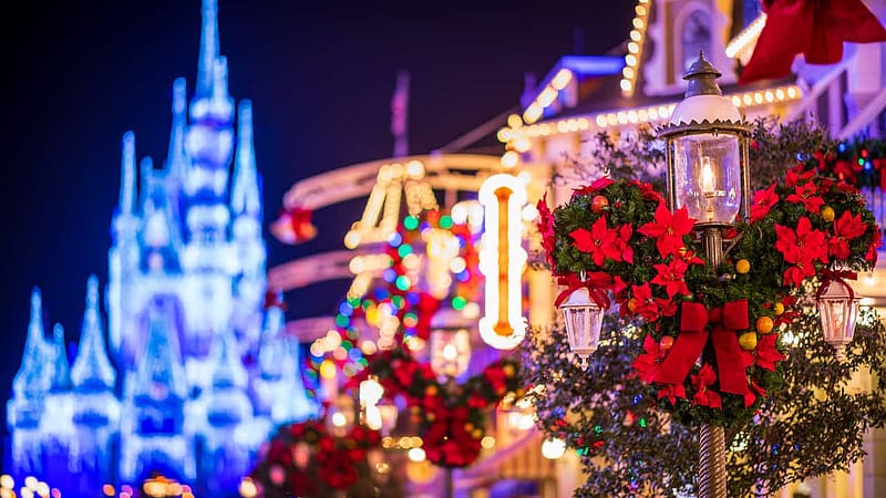 Disney Parks After Dark: Main Street, U.S.A. Lights Up Magic Kingdom Park. Disney Parks Blog, USA Christmas, HD wallpaper