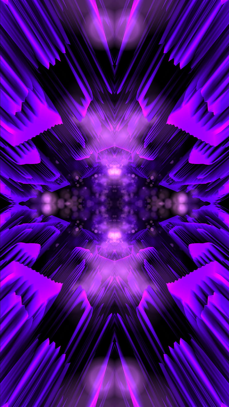 Purple Power Core, 3d, abstract, art, dark, digital, light, plus, ray, HD phone wallpaper