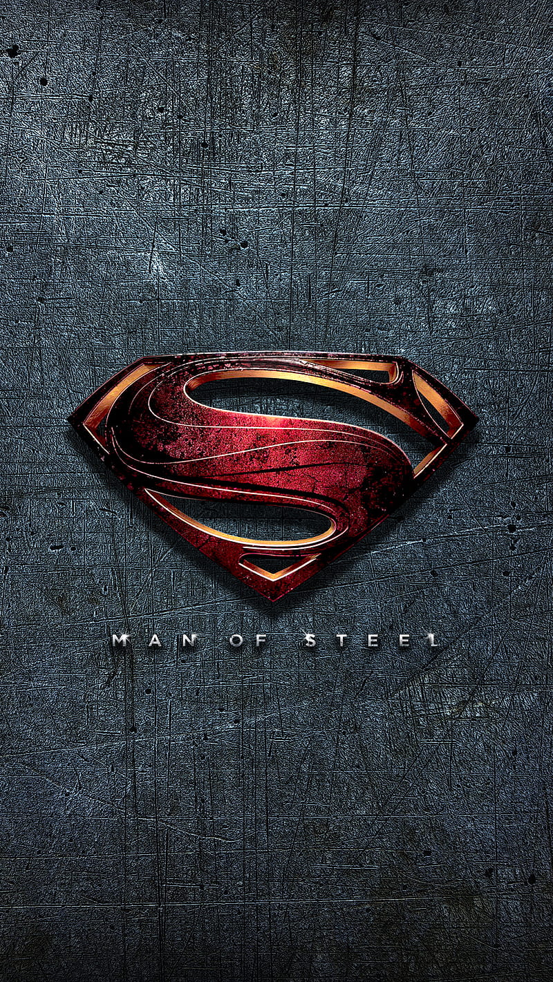 Man of Steel, art, batman v superman, dc, fantasy, logo, wall, HD phone wallpaper