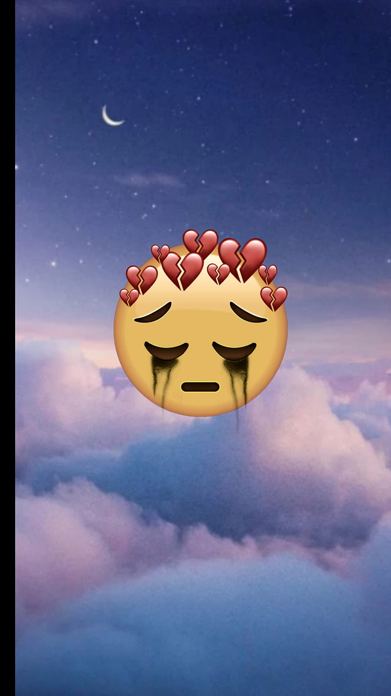 Crying Emoji , tears, sad, cry, breakup, sadness, depression, HD phone wallpaper