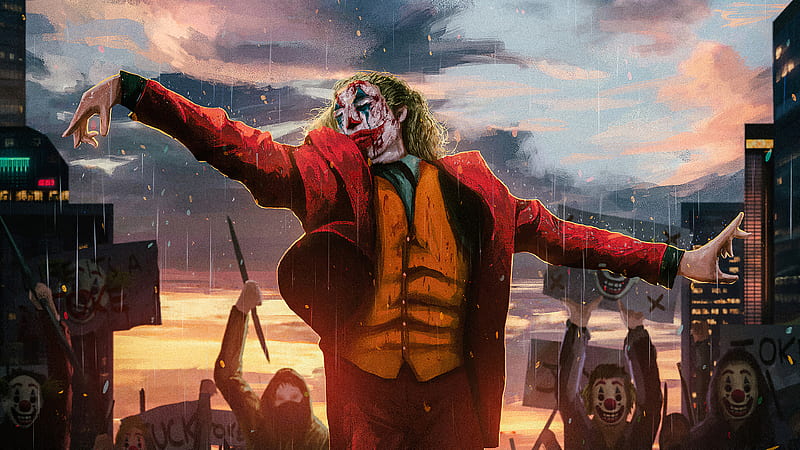 Joker Hands Up, joker-movie, joker, superheroes, supervillain, artstation, HD wallpaper