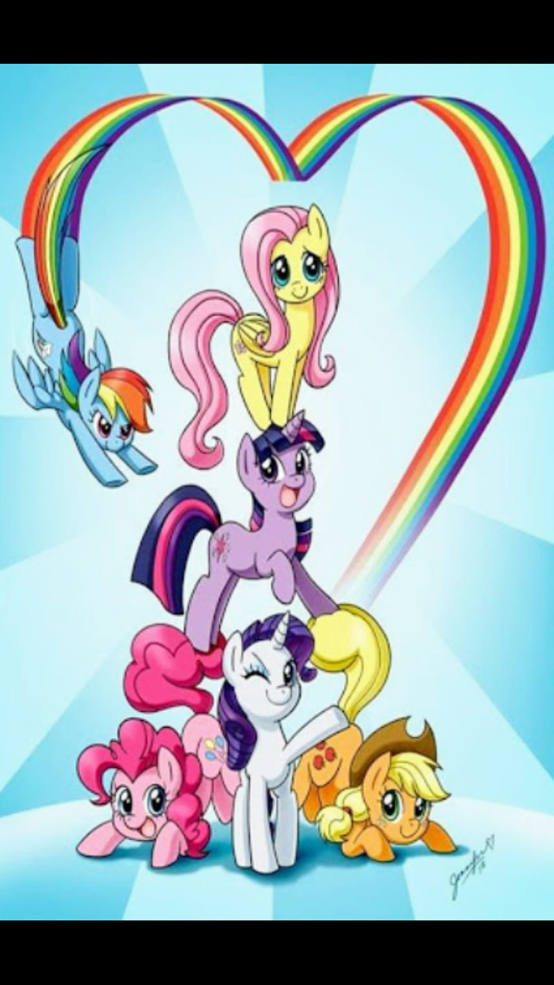 The Mane 6, awesome, my little pony, the main six, HD phone wallpaper