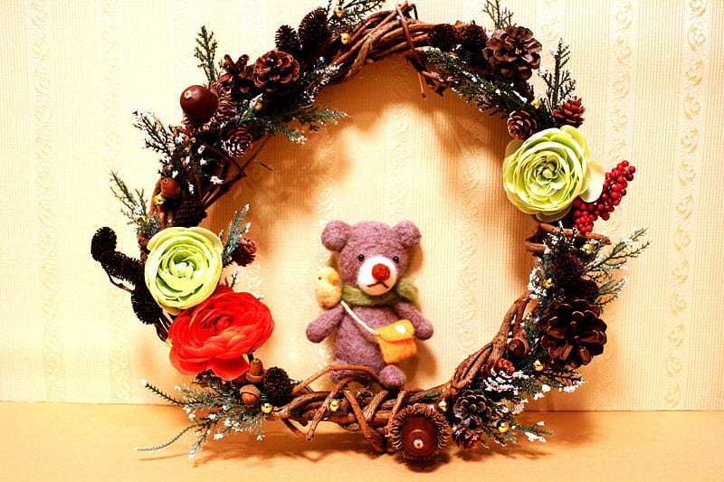 MERRY CHRISMAS, holiday, christmas, decoration, teddy, HD wallpaper ...